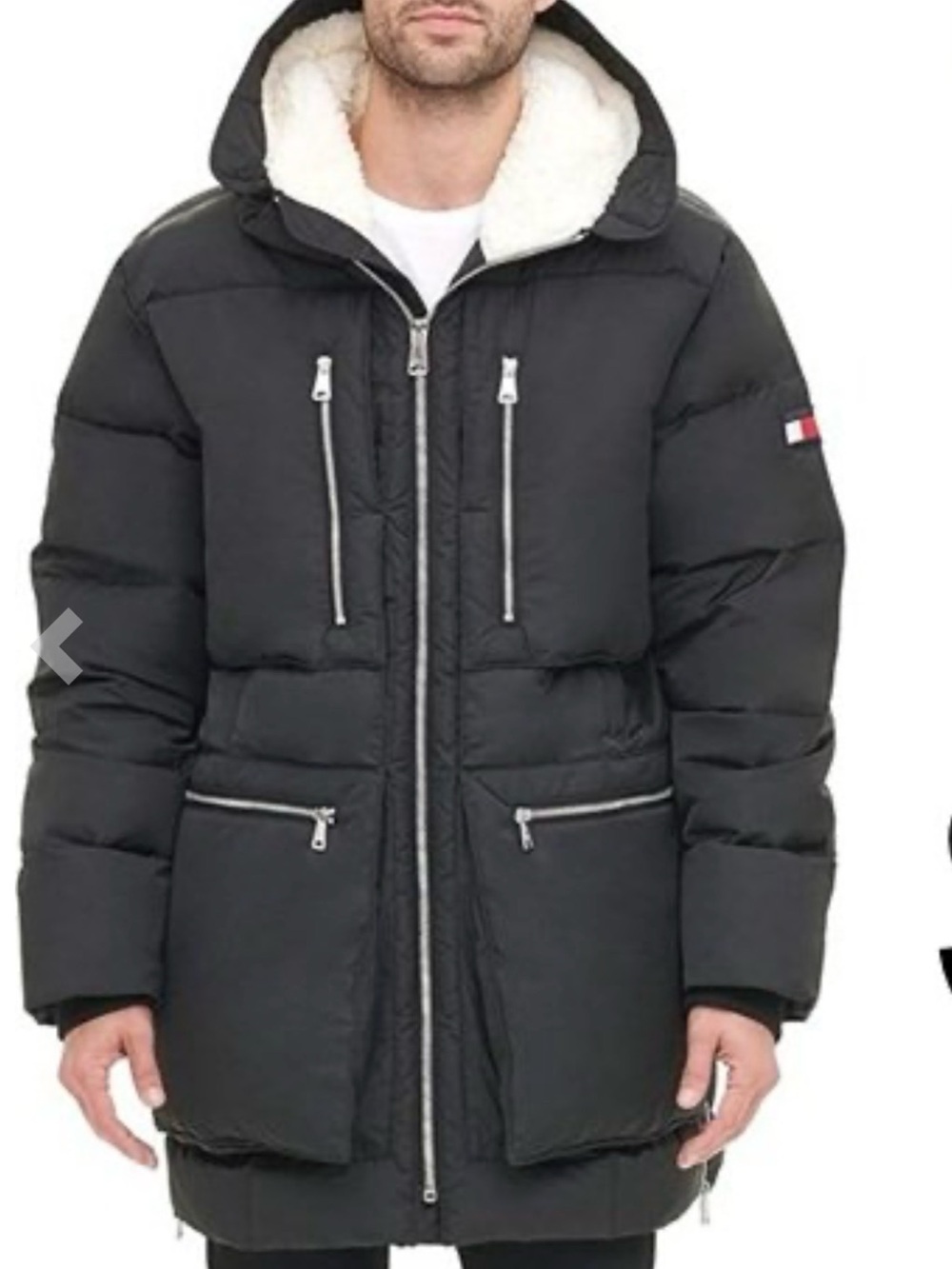 Tommy Hilfiger Heavyweight Quilted Sherpa Hooded Parka